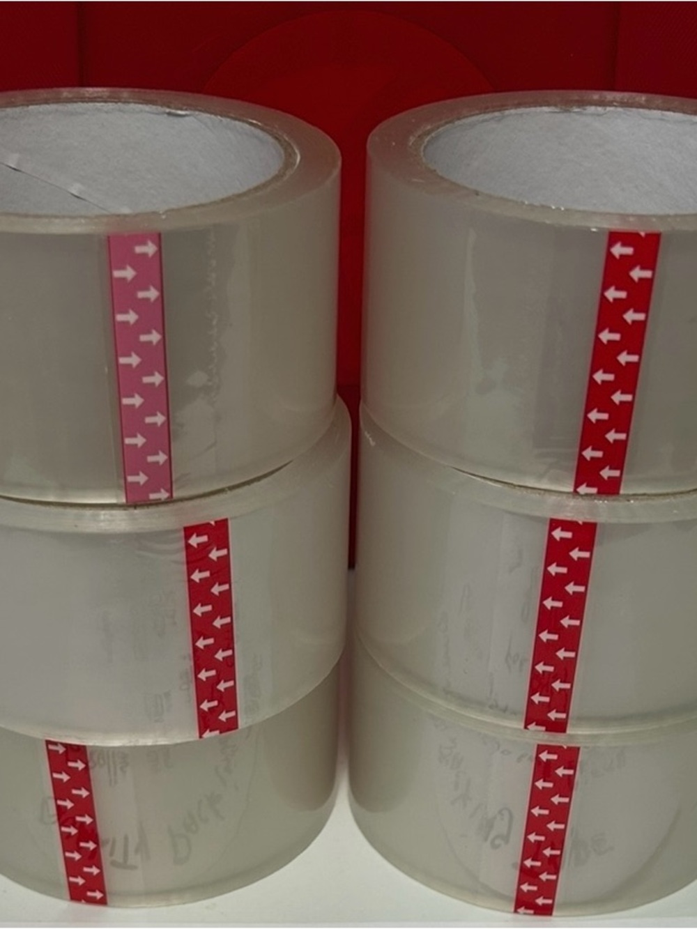 Clear Packing Tape Rolls - Strong Clear Tape (6-Pack)